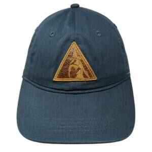 Alternative Apparel Baseball Cap Blue One Size Leather Patch Slideback Bird Hat